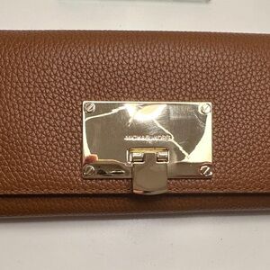 Michael Kors Tan Leather Clutch